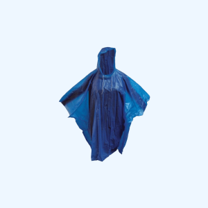 HuaCai Regenponcho blau